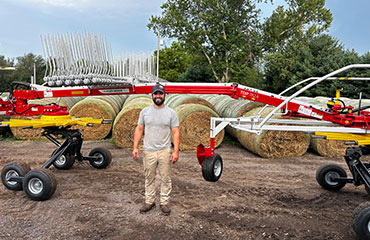 Box 2 Charles Loveland purchased a new Poettinger 782A dual rotor rake.