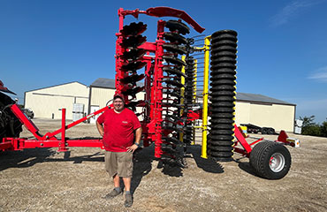 Box 1 Jeremy Edger of Seed Ready Solutions, purchased a new Poettiner 6001T Terradisc