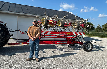Box 3 Toby Goecke purchased a new Poettinger HIT HT  11000 10 Basket Tedder